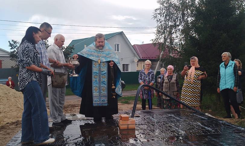 Закладка часовни в Соболеве