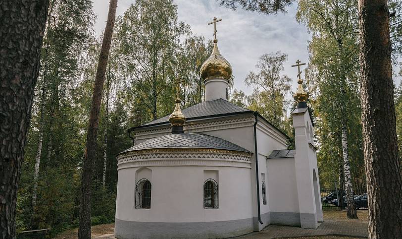 Первое богослужение в строящемся Димитриевском храме Электрогорска