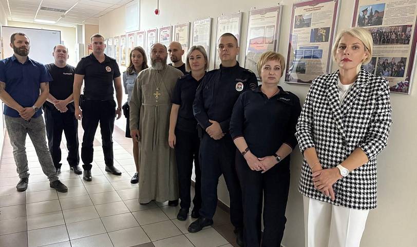 Молебен и духовная беседа в отделе полиции города Электрогорск