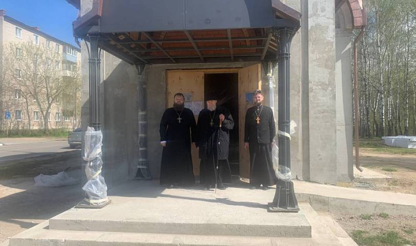 Архипастырское посещение строящегося Георгиевского храма г. Павловский Посад 